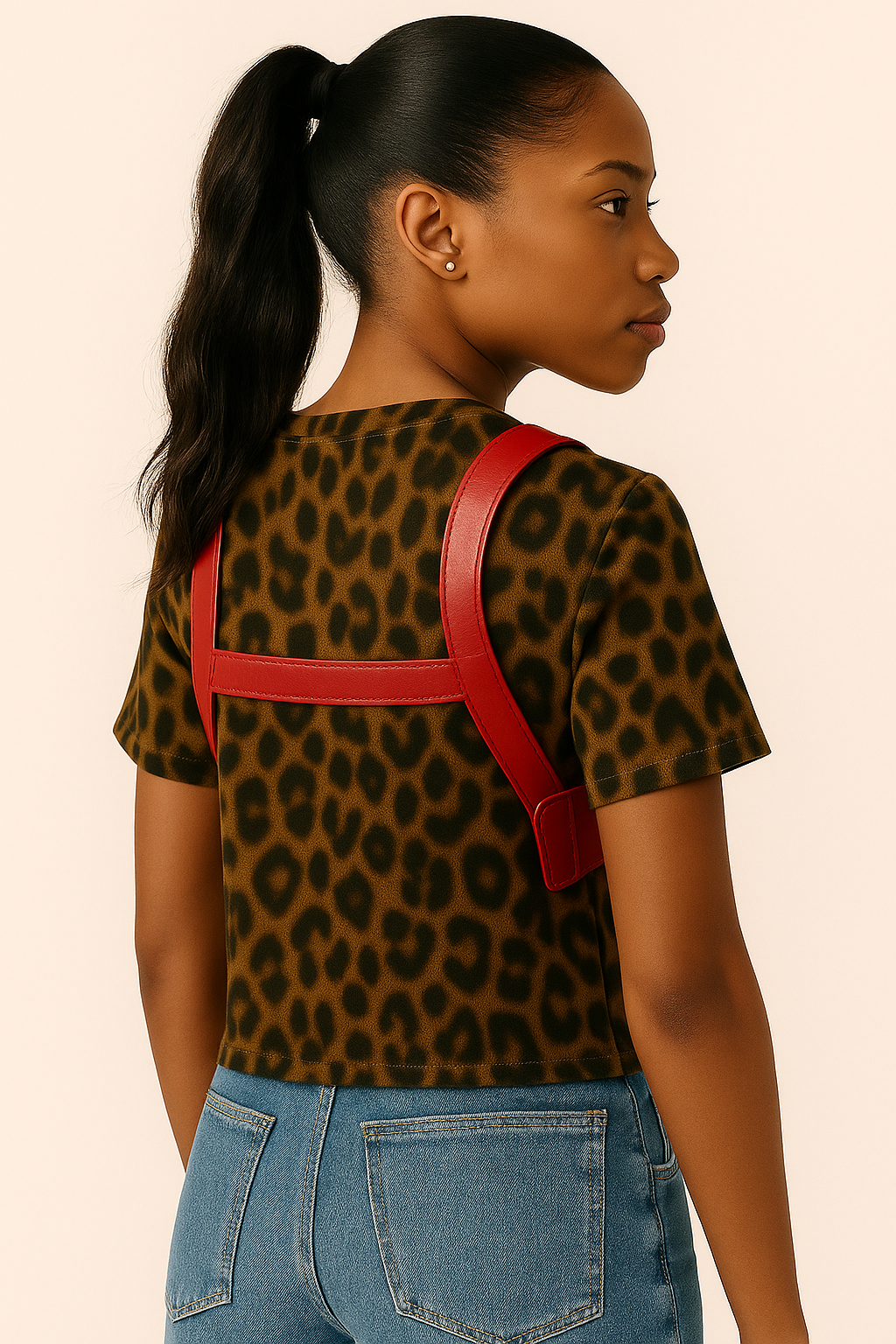 WMN Leopard Print Holster Tee