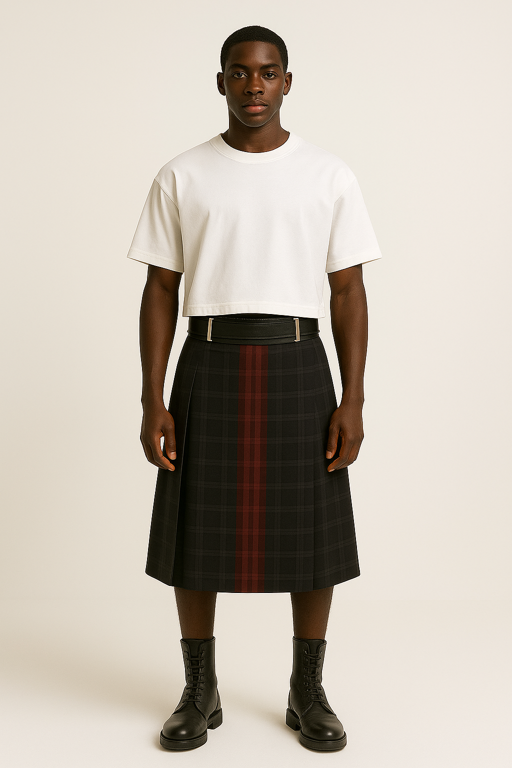MEN Long Tartan Kilt