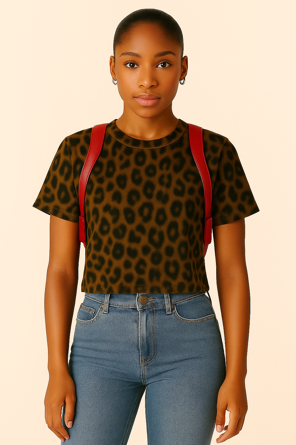 WMN Leopard Print Holster Tee