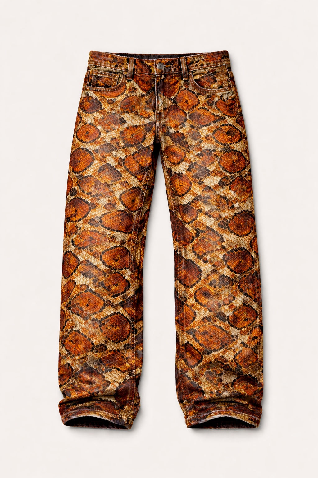 Snake Skin Denim Jeans