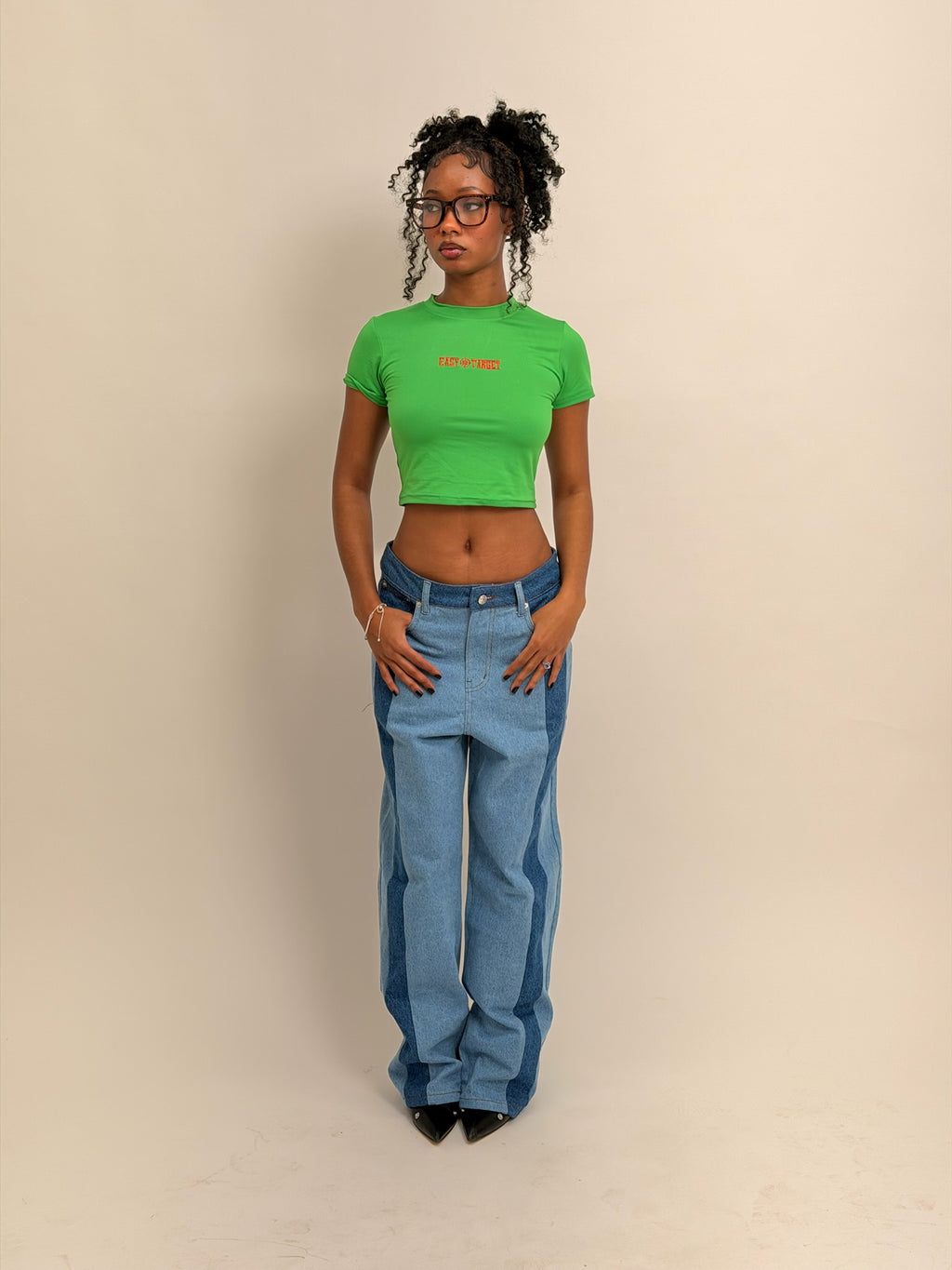 WMNS Crop Tees (Multi Color)