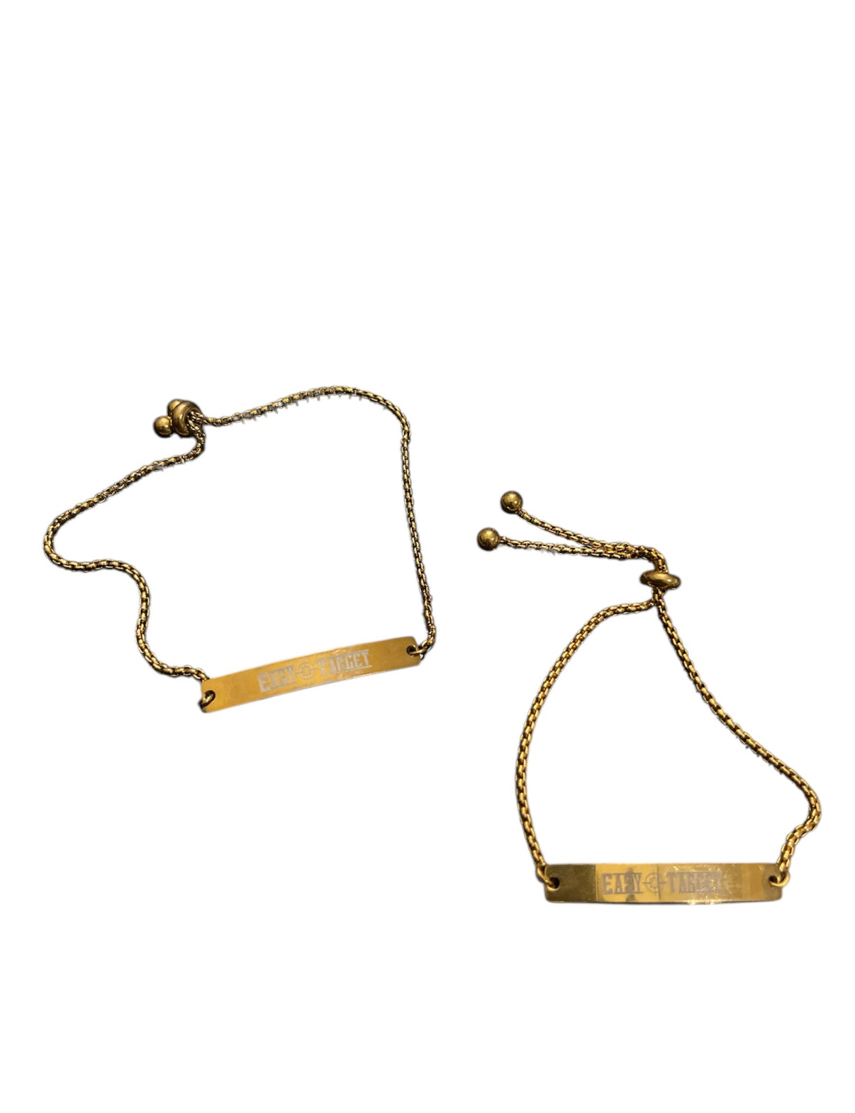 Easy Target (GOLD) Nameplate Bracelets