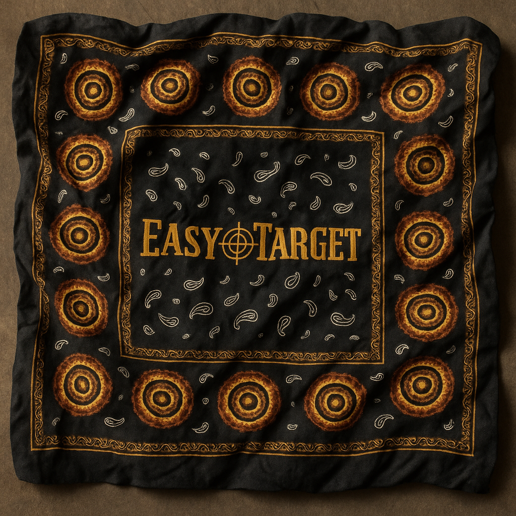 ETbyTN XL Silk Graphite Bandana